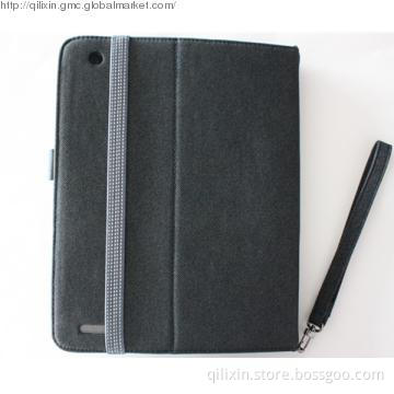 iPad Leather Case With Denim Material